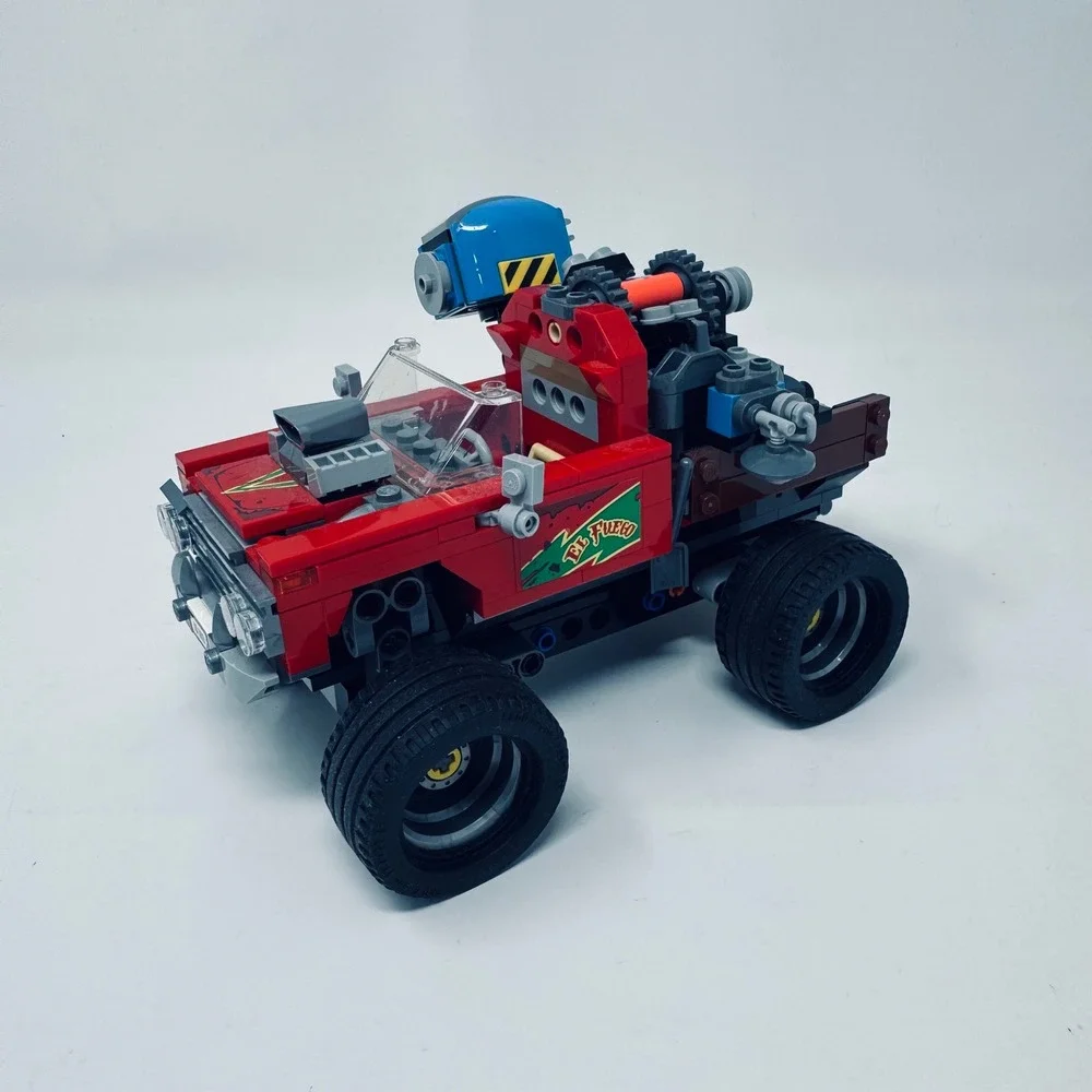LEGO Building Set Kids Red El Fuego Stunt Truck 70421 Hidden Side Incomplete